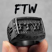 FTW Vidurinis Pirštas Vyriški Žiedai Nerūdijančio Plieno Moteriški Papuošalai Vintažiniai Punk Roko Unikalūs Šaunūs Daiktai Mados Aksesuarai Dovana Didmeninė Prekyba 14 gray