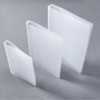 Multi-Functional A4 Ring Binder: Large Capacity Transparent Folder & Document Clip gray