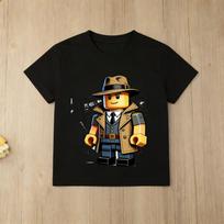2026 New Roblox Graphic TShirt For Kids Colorful Skateboard Print Unisex Cotton Short Sleeve Tee Boys Girls Casual Top 150 beige