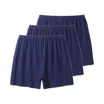 3 vnt. vyriškos medvilninės apatinės kelnės XL 2XL 3XL 4XL 5XL Laisvos, minkštos, kvėpuojančios vyriškos bokserių šortai Namų apatinės kelnės XL blue