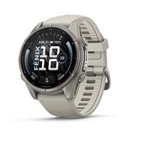 „Garmin fenix 9“ išmanusis laikrodis, 43 mm, titano korpusas su „Fog Grey“ spalvos silikonine apyranke