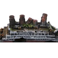 Titanic Lost Wrecked Boat Ship Aquarium Decoration Ornament Wreck Ornaments black