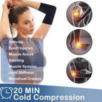 RAMNATH IMPEX Cold Therapy Compression Ice Sleeve, Knee Ice Pack Wrap for Injuries, Elbow, Quad & Hamstring Relief, Flexible & Reusable Cold Wrap gray