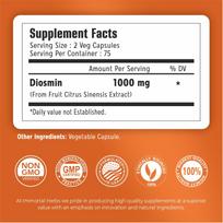 Immortal Herbs Pure Diosmin 1000mg Complex Formula, 150 Capsules, Citrus Bioflavonoids Rich Fruit Extract, 100% Vegetarian, Non-GMO & Gluten Free