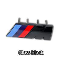 3D ABS Front Grille Badge, M Logo Emblem Exterior Tuning Accessory Compatible with BMW X1 X2 X3 X4 X5 X6 F48 G01 E84 E46 E83 F39 9x2.9cm black