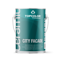 Antipelėsiniai fasado dažai TOPCOLOR CERAMIC CITY FACADE, matiniai, baltos sp., 4,5 l
