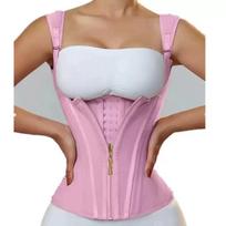 Cross-Border Tummy Control Latex Sports Vest Waist Trainer with Zipper & Hook Closure XS rožinė