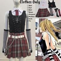 Misa Amane Cosplay Mirties Cosplay Kostiumas Debiutas Kasdienė Seksuali Suknelė Subkultūros Karoliai GothLoli Uniformos Apranga S gray