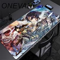 Attack On Titan Mouse Pad Gaming Accessories Keyboard Large Rubber Desk Mat Anime Computer Carpet Pc Gamer Non-slip Mousepad Xxl 30cmx60cm white