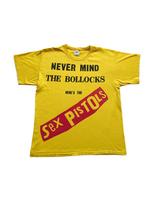 Vintage Sex Pistols Never Mind The Bollocks Rock Band T-Shirt Yellow Size L 3XL yellow