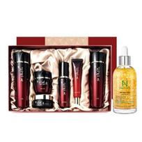 Coreana Jinyeonjin 5-Piece Set + Ampoule N 24K Gold Shot Nourishing Firming Ampoule 100ml black