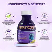 Neurozan Multivitaminų Tabletės (2 mėnesių pakuotė) | Serinas, Cholinas, Ginko Biloba ir Kofermentas Q10 su Vitaminų, Mineralų ir Mikroelementų | Kasdienis M