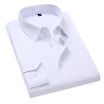 Naujas Dydis Plius 6XL 7XL 8XL Balti Marškiniai Slim Vienspalviai Ilgomis Rankovėmis Marškiniai Verslo Atsitiktinio Stiliaus Marškiniai Vyriškas Prekės Ženklo Klasikiniai XL balta