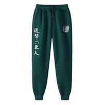 Moteriškos kelnės Anime Attack on Titan Printed Moteriški bėgikai Gamintojas Moteris Kasdieninės kelnės Sportinės kelnės Sporto treniruotės Bėgimas Sportinės kelnės Drabužiai M black
