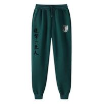 Moteriškos kelnės Anime Attack on Titan Printed Moteriški bėgikai Gamintojas Moteris Kasdieninės kelnės Sportinės kelnės Sporto treniruotės Bėgimas Sportinės kelnės Drabužiai L black