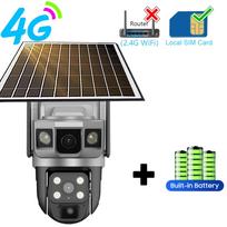 2025 12MP lauko saulės kamera WIFI IP CCTV vaizdo stebėjimo kameros 6K išmaniųjų namų apsaugos apsauga 360° monitorius PIR žmogaus aptikimas 4G Cam