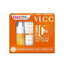 VLCC Vitamin C Serum Facial Kit 58g Pack of 1 | Skin Brightening Facial at Home | Fades Spots and Dullness orange