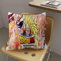 Anime D-Dragon Animacinis B-BallS Stitch Laimingas Drakonas pagalvės užvalkalas sofos pagalvės užvalkalas namų kambario dekoracija vaikų dovana 12x12Inch gray