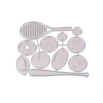 Metal Cutting Die 3D Baseball Bat Cutting Dies for DIY Scrapbooking Photo Deco 1 sidabras