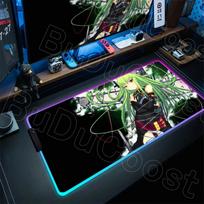 New Cool Anime Code Geass Mouse Pad Large RGB Desk Mat C.C. Table Cartoon Laptop Gaming PC Gamer Keyboard Office Computer Carpet RGB600x300x3mm white