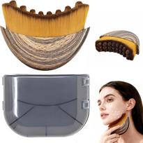 ALINCOLN Lymphatic Brush Gua Sha for Face | De-Puffing Face Sculpting Tool, Jawline Definition & Skin Firming | Soft Bristle Facial Lymphatic Drain orange