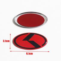 1pcs aluminum 3D overlay steer wheel emblem Sticker Car Steering Wheel Car Interior Emblem Car styling Accessories For KIA xwgln00 overlay sticker red