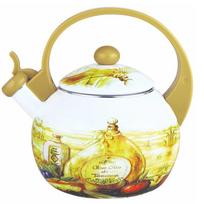 Enamel teapot 2l with whistle kinghoff kh-3700