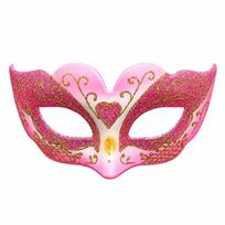 Multiple Colors Half Face Mask Lightweight Masquerade Mask Festive Kids Party Mask  Kids rožinė