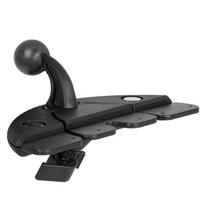 Universal CD Slot Phone Mount – 360° Rotating Car Phone Holder with Secure CD Slot Base One-Touch Release raudona