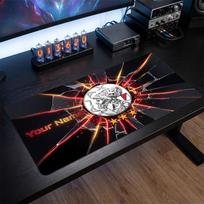 Ajax Amsterdam Custom Large Mouse Pad, Personalized Name Text Print, Football Logo Non‑Slip Desk Mat Gaming Gift 30cmx60cm gray