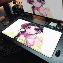 Cute and pretty anime Pharmacist's Diary mouse pad, large size, non-slip rubber mouse pad, stitched edge design, durable laptop gaming desktop mat. 30cmx60cm