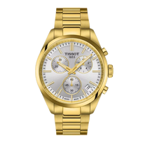 Tissot PR 100 Chronograph 40 mm – Silver & Gold T150.417.33.031.00