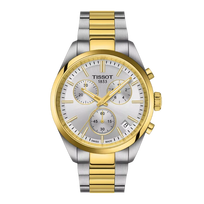 Tissot PR 100 Chronograph 40 mm – Silver & Gold T150.417.22.031.00