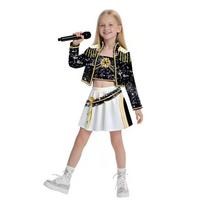 Demonų medžiotojo K-pop Cosplay apranga: Zoe Mira Rumi Dainavimo kostiumas dvimatėms merginų grupėms 160 black