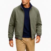 Men's Reversible Casual Jacket with Stand Collar for Business Daily Wear Spring and Fall M gray