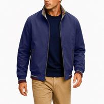 Men's Reversible Casual Jacket with Stand Collar for Business Daily Wear Spring and Fall L black