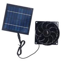 ABBP-Saulės energija varomas ištraukiamasis ventiliatorius Profesionalus efektyvus energiją taupantis ortakinis ventiliatorius laukui, palėpei, šunų būdai, sandėliukui black