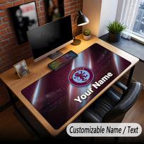 Large Mouse Pad Aston Villa Print Custom Name Text Desk Mat for Office Gaming 30cmx60cm