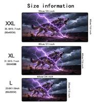 Celestial Wolf Mouse Pad L Large Computer Office Game Table Mats Rubber Antislip Gaming Keyboard Mousepads Long Desk Pads 40x90 800x300x2mm black