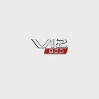 3D ABS raidės V12 700 800 900 Automobilio bagažinės sparno logotipas ženkliukas emblema lipdukai G klasei G63 G700 G800 G900 G500 V12-800-Silver Red（1pc）