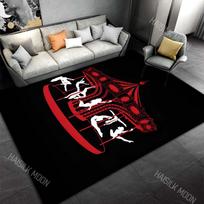 Pole Dance Art Print Cartoon Carpet Rug for Living Room Bedroom Sofa Home Decor Area Rug Non-slip Mat for Gifts 60*90cm white