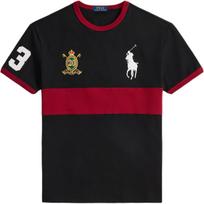Polo Ralph Lauren Big Pony Color Block Cotton Short Sleeve T-Shirt Classic Edition Men Tops 710981768-003 M red