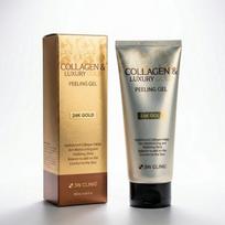 3W Clinic Collagen & Luxury Gold Peeling Gel, 180ml, 1 pcs beige