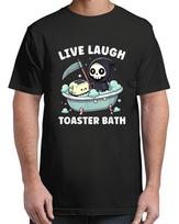 Juokingi Live Laugh skrudintuvas Vonia Derliaus Suaugusiems S-4XL Marškinėliai L white