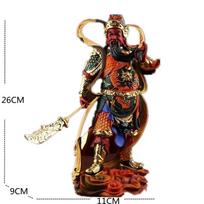 Guan Yu Sculptures Sangharama Bodhisattva Resin Painting Buddha Wealth Room Home Decor black
