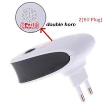 Patobulintas ultragarsinis kenkėjų naikintuvas Elektroninis anti-uodų, vabzdžių, pelių atbaidytuvas 2(EU  Plug) white