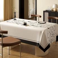 Wash-Free, Grease- and Water-Resistant PVC Tablecloth; Vintage-Style Dining Tablecloth; Light Luxury Coffee Table Mat 60*120cm white