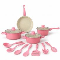 13-Piece Non-Stick Cookware Set: Wok, Soup Pot, Frying Pan, Milk Pot, and Spatula for Household Kitchens