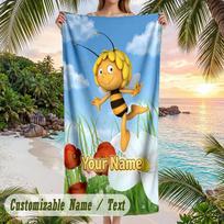 Bing Bunny Beach Towel, Personalized Custom Text, Quick Dry Soft Large Towel For Swimming Pool Travel 80cmx160cm(31x63inch)