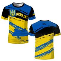 Nauja Ukrainos nacionalinės vėliavos grafikos marškinėlių vasaros lauko sportui kvėpuojanti t-shirt vyrams ir moterims atsitiktiniai gatvės drabužiai XS blue